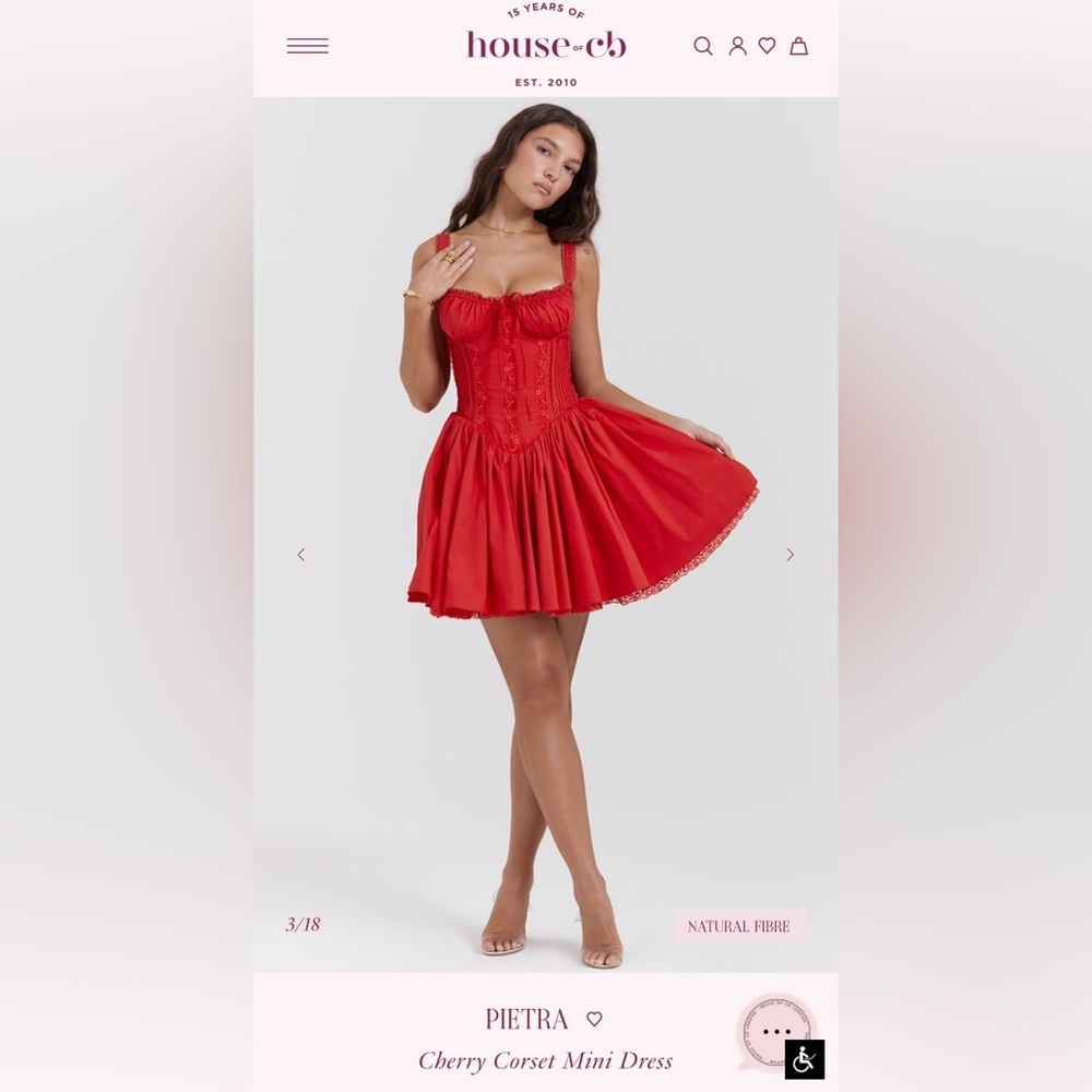 House of CB Cherry Corset Mini Dress